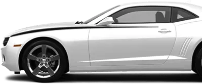 2010 to 2013 Chevy Camaro Front Upper Accent Stripes . Installed on Car