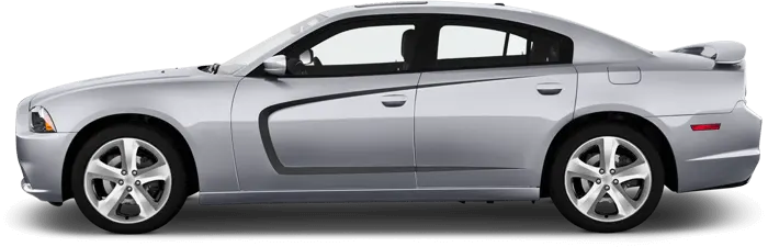 2011 to 2014 Dodge Charger Side Scallop Accent Stripes . Installed on Car