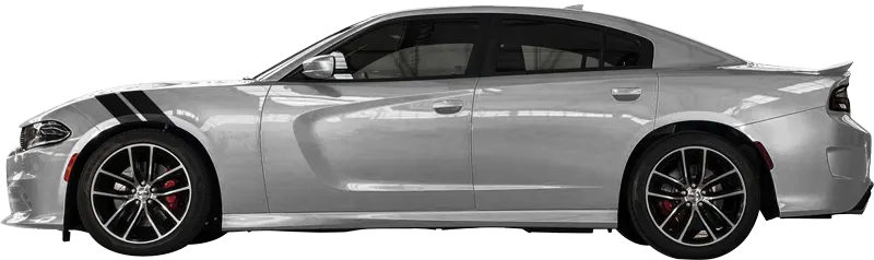 2015 to 2023 Dodge Charger Le Mans Fender Stripes . Installed on Car
