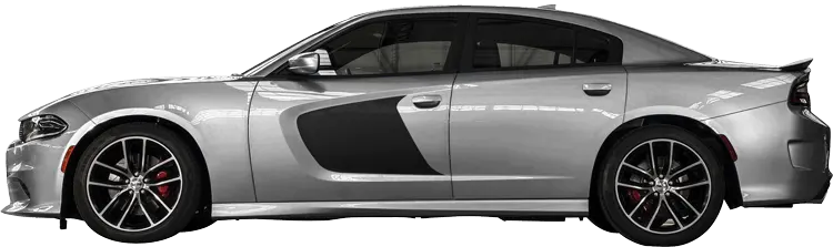 2015 to 2023 Dodge Charger Front Door Scallop Accents . Installed on Car