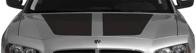 2006 to 2010 Dodge Charger OEM Style Main Hood Decal . Installed on Car