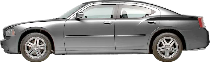 2006 to 2010 Dodge Charger Rear Quarter Contour Stripes . Installed on Car
